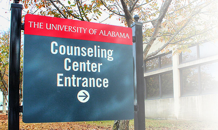 Counseling Center entrance sign