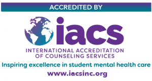 Accredited by International Association of Counseling Services. Inspiring excellence in student mental health care.